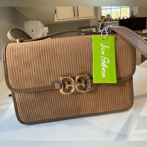 NWT |Sam Edelman Christy Convertible Shoulder Bag| Genuine Suede| Camel color